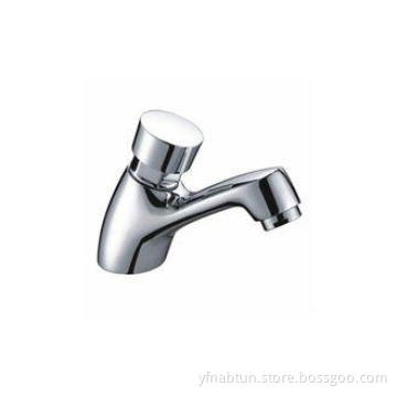 OEM Chrome Brass Bathroom Sink Faucets , Timing Control Bas